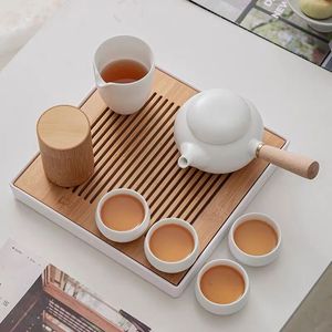 Juego de té de cerámica personalizable ESTICK, olla lateral de horno <span class=keywords><strong>Ding</strong></span> japonés para el hogar o el viaje, juego de té de Kung <span class=keywords><strong>Fu</strong></span> con logotipo personalizado - Product Image 2