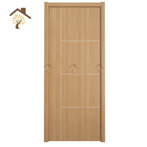 Luxury Natural Painted Free Single Panel Decoration Strip Doors Red Maple Wood Interior Door