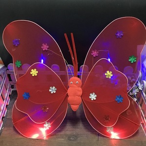 Glowing <b>Butterfly</b> <b>Wings</b> Three Piece Set For Children Birthday Party <b>Costume</b> Props Digital Printing Easy Assemble - Product Image 4