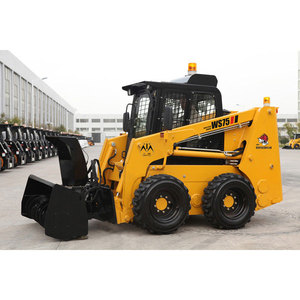 CE EPA disetujui 75hp Beaver Skid Steer Loader WS75 dengan mesin Yanmar pengiriman gratis Wheel Loader dengan salju Blower untuk dijual - Product Image 5