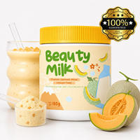 Poudre Protéinée au Collagène, Glutathion et Vitamines, Saveur Melon, Complément Alimentaire pour la Beauté