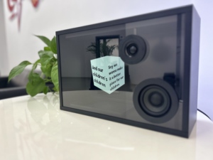 Altavoz LED Transparente de 15.6 Pulgadas con Micrófono Incorporado <span class=keywords><strong>para</strong></span> Fiestas y Uso en Exteriores con Letras Flotantes - Product Image 2