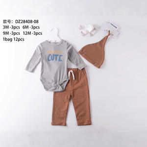 Ensemble 4 pièces pour enfants : sweat à capuche à manches longues, chaussettes, coton, printemps automne - Product Image 4