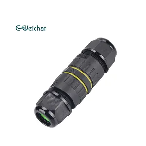 2Pin 3Pin Plastic Straight Screw Type Outdoor IP68 Waterproof Power Electrical Wire LED Cable Connector