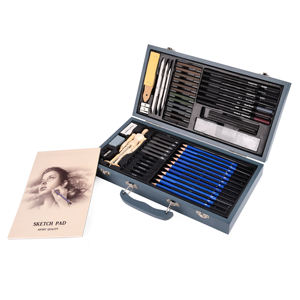Boîte en bois YOVER, vente flash, lot de 60 crayons à <span class=keywords><strong>dessin</strong></span> de qualité supérieure, crayons à fusain, ensemble de <span class=keywords><strong>dessin</strong></span> en boîte en bois - Product Image 1