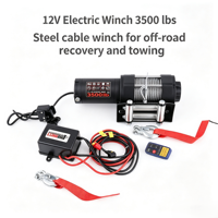 Treuil électrique 12V 3500 Lbs avec câble en acier, treuil pour ATV UTV, remorquage tout-terrain, remorquage de véhicule, sauvetage en cas de panne 4x4 SUV
