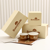 Boîte en papier pour boulangerie, logo personnalisé, emballage en papier kraft de qualité alimentaire pour pâtisserie, gâteau, biscuit, beignet, vente en gros