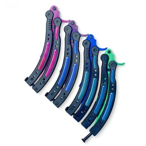 Cuchillo Plegable Tipo Mariposa de la Serie <span class=keywords><strong>CSGO</strong></span>, Práctico y Seguro, para Caza, Entrenamiento y Actividades al Aire Libre, Venta Directa de Fábrica al Por Mayor - Product Image 4