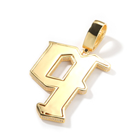 Pendentif lettre P en or massif UWIN Capital CZ, collier avec initiale glacée, bijoux hip-hop pour rappeur, prêt à être expédié