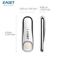 EAGET Custom Metal OTG 64GB 128GB 256GB Memori USB 3.0 Pendrive Flashdisk Sidik Jari USB Flash Drive