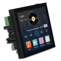Pengontrol Musik Latar Belakang Android TL JX805 4 Inch 4X30W 2 Zona Volume 86X86mm Tuya Zigbee untuk Penggunaan Audio Kamar Hotel