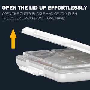 กล่องจัดยาแบบพกพา 7 วัน ชั้นเดียว ทำจากพลาสติก ABS ขนาดเล็ก พร้อมกล่องเก็บของพกพา จัดยาสำหรับ 1 สัปดาห์ - Product Image 6