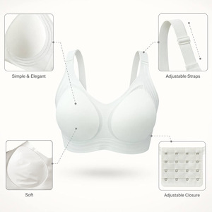 Women s Intimates Xxl Intimate Wear for Women Lingerie Line Invisible Wireless <strong>Plus</strong> <strong>Size</strong> Bra - Product Image 4