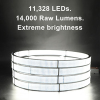 Lampu Strip Roda RGB RGBW Putih Murni OEM Pabrik 5 6 10 12 Baris Ganda, Kit Lampu Roda LED 15.5 17 Inci untuk Truk