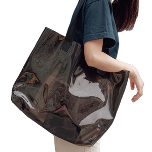 <b>Large</b> Stadium Approved <b>Bag</b> Holographic Clear <b>Tote</b> Iridescent Pvc Beach <b>Bags</b> With Handles - Product Image 1