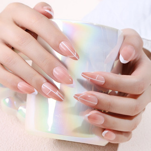 <span class=keywords><strong>Faux</strong></span> <span class=keywords><strong>ongles</strong></span> amovibles en forme d'amande moyenne, pointus, finition UV opaque, imperméables, <span class=keywords><strong>pastel</strong></span>, à presser - Product Image 6