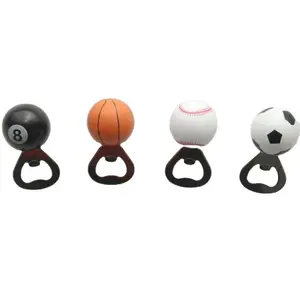 Großhandel Mini Cute Neuheit Ball Spiele Tischtennis Baseball Basketball Fußball Form Flaschen öffner