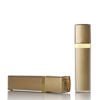 Flacon pompe carré en acrylique doré de 50 ml pour cosmétiques, contenants cosmétiques de luxe