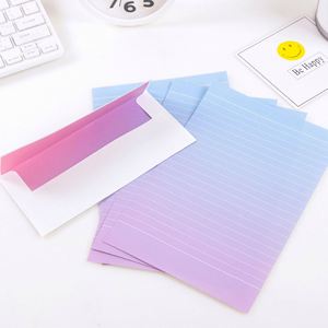 Lovely Cute Writing Stationery Aesthetic <b>Stickers</b> Journal Set with Envelope Custom Logo Hardcover Leather Gift - Product Image 1