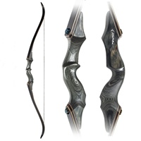 Arc recurve démontable en bois gris, modèle de base Robin Hood, durable, 30-60lbs, pour le tir à l'arc, la chasse et l'entraînement au tir.