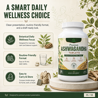 Compléments Nutritionnels en Gros OEM à Base d'Extrait d'Ashwagandha, Comprimés d'Ashwagandha, Ingrédient de Supplément Herbal pour Formules de Bien-être