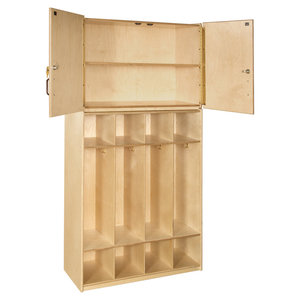 Casier en bois <span class=keywords><strong>Montessori</strong></span> moderne avec rangement et <span class=keywords><strong>porte</strong></span>-<span class=keywords><strong>manteau</strong></span> pour la maternelle, la garderie, la crèche, la salle de classe, meubles - Product Image 2