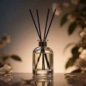 Thủy tinh Hương liệu hương thơm Gậy chai 100ml 150ml <span class=keywords><strong>200ml</strong></span> tùy chỉnh sang trọng màu đen thủy tinh rỗng hương thơm sậy khuếch tán chai - Product Image 3