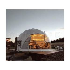 Grande tente Igloo de luxe écologique pour l'extérieur Tentes d'hôtel quatre saisons géodésiques transparentes avec cuisinière Jack Maison dôme pour glamping - Product Image 2
