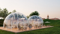 Grand clair étanche transparent glamping rond igloo bulle dôme tente hôtel de plein air