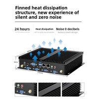 Mini PC con Procesador Intel I7, PfSense, 2 LAN 2.5G, NVMe SSD, DDR4, Sin Ventilador, Mini Ordenador Barebone Integrado