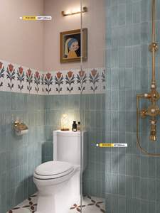 Carreaux rectangulaires en porcelaine verte contemporaine faits à la main, antidérapants, 65*200 mm, cuisine, salle de bain, café, comptoir de bar, parc, extérieur - Product Image 3