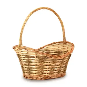 Gift Baskets Wicker Wholesale OEM Oval Willow Fruit Gift Christmas Easter Storage Woven Wicker Baskets With Handle