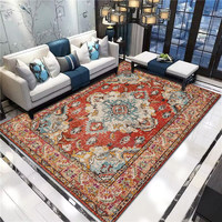 Tapis moderne minimaliste en polyester imprimé pour salon, bureau, salle de thé, décoration, tapis résistant aux plis