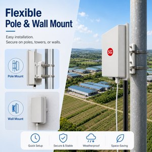 Routeur CPE extérieur 5G double SIM Wi-Fi 6 IP67 avec prise en charge OpenVPN, 3000 Mbps, LAN Gigabit, support de montage sur poteau pour l'agriculture et modem sans fil - Product Image 1