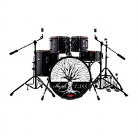 Batterie Beatello Maple Tree 522, qualité professionnelle, 5 pièces, instrument de musique pour adultes, kit de batterie jazz, comprend une cymbale