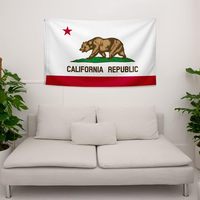 Bandera del Estado de California, EE. UU., Tamaño y Color Personalizados, Bandera del Estado de California de 3x5 Pies