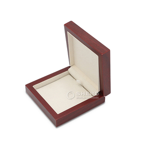 High‑End Flip‑Open Wood Packing Box Square MDF Structure Soft Flock Interior OEM ODM Service For Global <b>Jewelry</b> Shop - Product Image 1