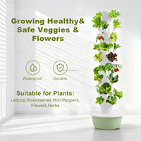 Tour hydroponique à 9 niveaux à circulation continue, système de culture vertical compact pour des légumes-feuilles et des herbes à haut rendement