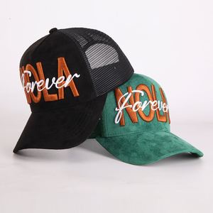 Gorra deportiva de malla con logotipo personalizado para hombre con parche bordado Logo 5 o 6 paneles de gamuza gorra de camionero de béisbol - Product Image 2