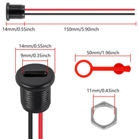 Type-C Femelle Châssis 2Pin Type-C Femelle Prise Connecteur Étanche Jack Femelle Port De Charge 3A USB-C Chargeur Prise Prise