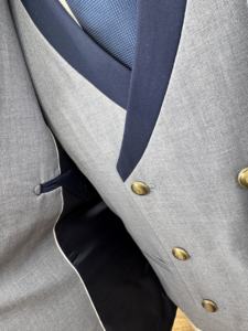 T7068 Trajes de hombre Traje de un solo pecho Solapa en pico Color sólido Slim Fit Boda Chaqueta de <span class=keywords><strong>3</strong></span> <span class=keywords><strong>piezas</strong></span> Pantalones Chaleco Ropa masculina <span class=keywords><strong>Terno</strong></span> - Product Image 5