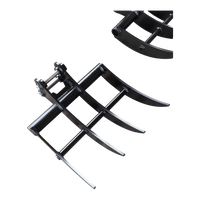Râteau universel multi-usage LS pour mini-pelles de 1 à 5 tonnes – Idéal pour projets de bricolage, nettoyage de cour et compatibilité avec attache rapide