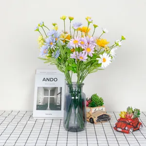 Fleurs artificielles de marguerites, 50 pièces, arrangement de fleurs, pour un cadeau de mariage, pour la maison