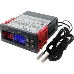 ISMART-controlador de temperatura Digital Dual STC-3008, termostato termorregulador con enfriador de calentador, dos relé de salida AC 110-220V