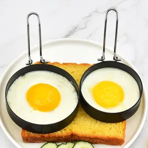 XH Offre Spéciale anneaux de moules à œufs en acier inoxydable pour la friture des œufs et des omelettes Gadget de cuisine