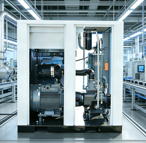 55 kW Einstufiger Permanentmagnet-Frequenzumrichter-Kompressor Niedriger Energieverbrauch Geräuscharm Hohe Energieeffizienz für Industrielle Anwendungen - Product Image 2