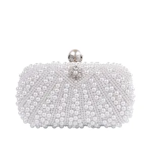Factory Specializing In The Production Of Beaded Embroidered Rhinestone Dinner Bag Light Luxury Ladies Fan-shaped Evening Bag