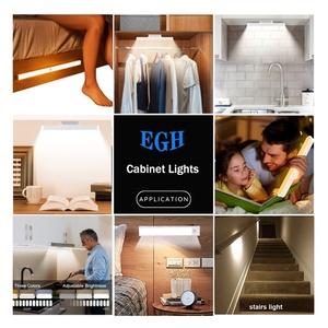 EGH Magnetic Kitchen Cabinet <b>Light</b> with Motion Ultra-thin 23cm 40cm PIR Motion <b>Sensor</b> USB Rechargeable LED Under Cabinet <b>Light</b> - Product Image 2