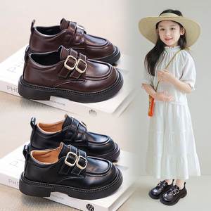 2025 Spring Autumn Girls' Leather Loafers British Style Soft Sole Princess Performance <b>Shoes</b> Trendy Casual - Product Image 4