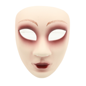 Mujer <span class=keywords><strong>media</strong></span> <span class=keywords><strong>cara</strong></span> mascarada fiesta Cosplay disfraz accesorio <span class=keywords><strong>Halloween</strong></span> y boda adecuado rubor <span class=keywords><strong>maquillaje</strong></span> <span class=keywords><strong>de</strong></span> ojos labios rojos como máscara - Product Image 1